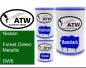 Preview: Nissan, Forest Green Metallic, DW6: 500ml Lackdose + 500ml Klarlack + 250ml Härter - Set, von ATW Autoteile West.